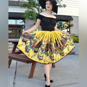 Pinupgirl Clothing Italian Landscape 3X Plus Size Skirt